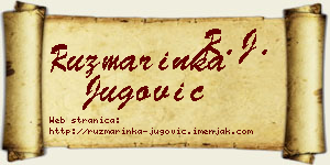 Ruzmarinka Jugović vizit kartica